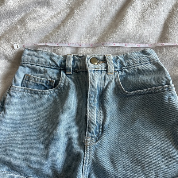American Apparel light denim high waisted shorts - Picture 6 of 7